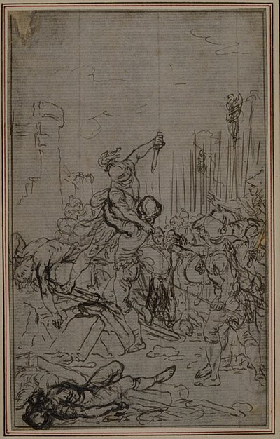 Étude pour "La Pharsale" de Lucain, Canto VI - Hubert Francois Gravelot