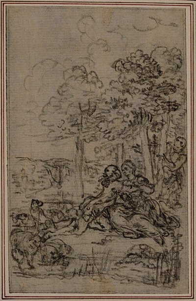 Étude pour une vignette dans "Les Amours de Mirtil" de Fontenelle (attr.), Canto IV - Hubert Francois Gravelot