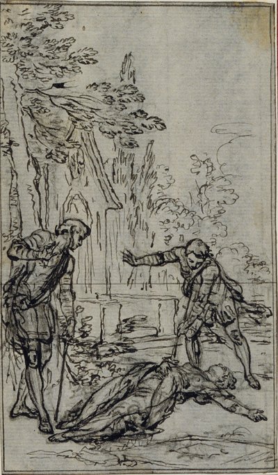 Étude pour une vignette dans "La Pucelle d