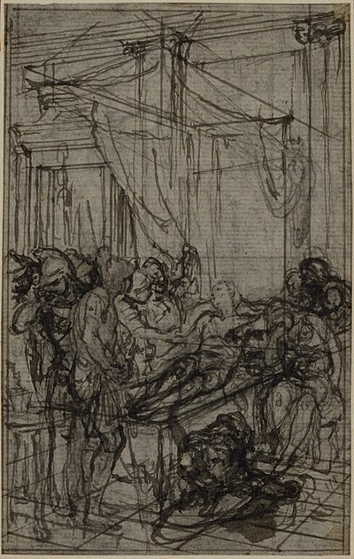 Study for an illustration in Tacitus "Tibère, ou Les Six Premiers Livres des Annales" Book II, Vol. 1 - Hubert Francois Gravelot