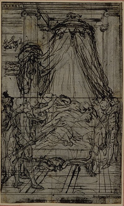 Study for an illustration in Tacitus "Tibère, ou Les Six Premiers Livres des Annales", Book VI, Vol. 3, 2nd Study - Hubert Francois Gravelot