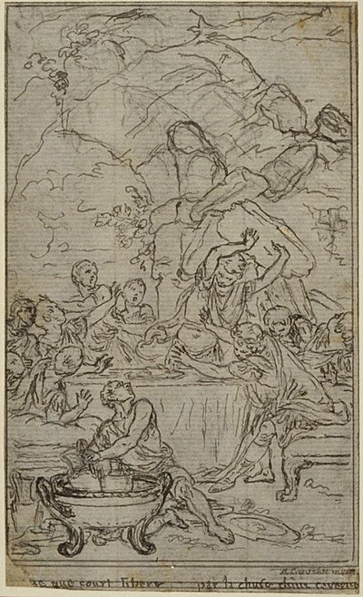 Study for an illustration in Tacitus "Tibère, ou Les Six Premiers Livres des Annales", Book IV, Vol. 2, 2nd Study - Hubert Francois Gravelot
