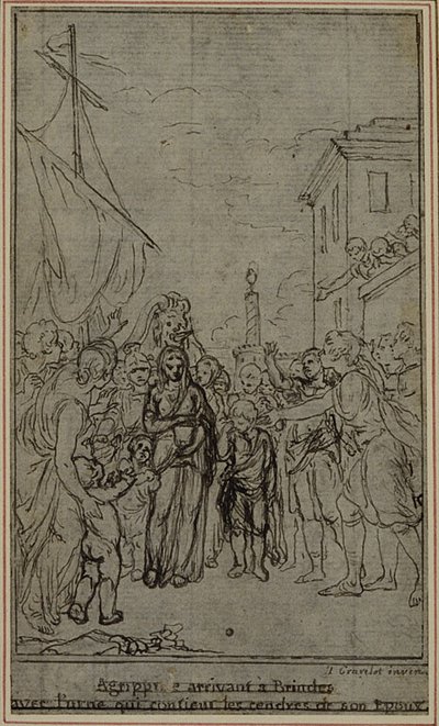 Study for an illustration in Tacitus "Tibère, ou Les Six Premiers Livres des Annales", Book III, Vol. 2, 2nd Study - Hubert Francois Gravelot
