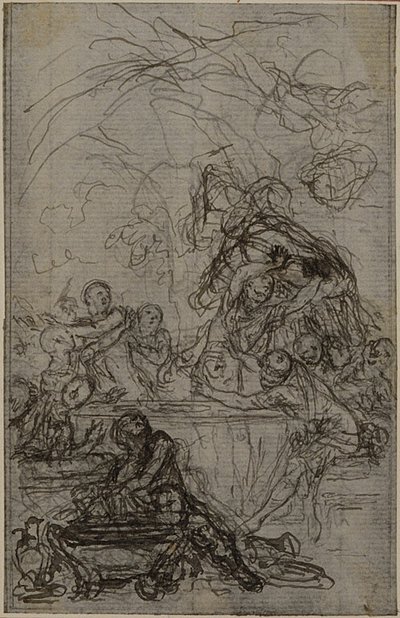 Study for an illustration in Tacitus "Tibère, ou Les Six Premiers Livres des Annales", Book IV, Vol. 2, 1st Study - Hubert Francois Gravelot