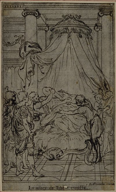 Study for an illustration in Tacitus "Tibère, ou Les Six Premiers Livres des Annales", Book VI, Vol. 3, Final Study - Hubert Francois Gravelot