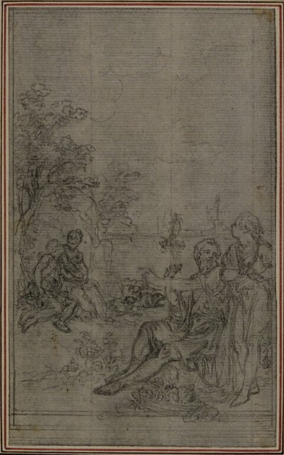 Étude pour la vignette du "De la Nature des Choses" de Lucrèce, Vol. II, Livre IV - Hubert Francois Gravelot