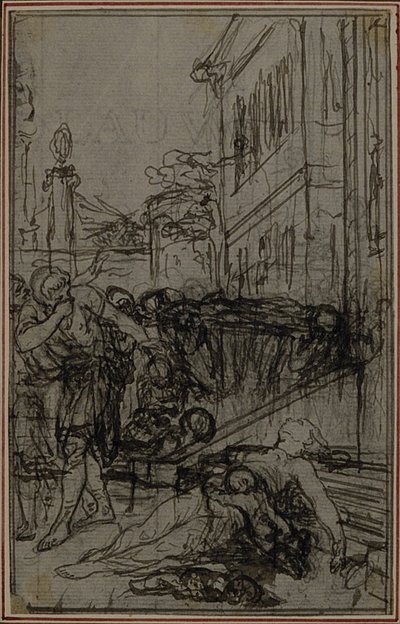 Étude pour la vignette du "De la Nature des Choses" de Lucrèce, Vol. II, Livre VI - Hubert Francois Gravelot