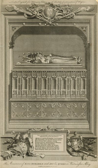 Le monument du roi Richard II et de la reine Ann - Hubert Francois Gravelot