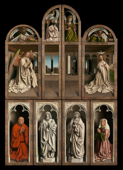 Extérieur des panneaux gauche et droit du Retable de Gand - Hubert & Jan van (1390 1441) Eyck