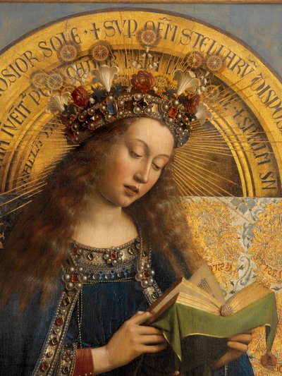 Détail de la Vierge Marie, du Retable de Gand - Hubert & Jan van (1390 1441) Eyck