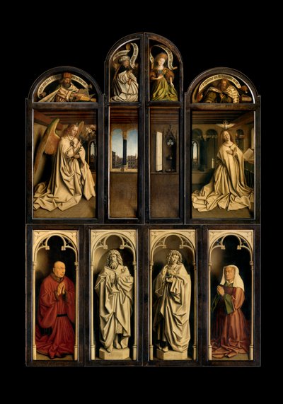 Extérieur des panneaux gauche et droit du Retable de Gand - Hubert & Jan van (1390 1441) Eyck