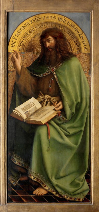 Saint Jean-Baptiste, (détail) du Retable de Gand - Hubert & Jan van (1390 1441) Eyck
