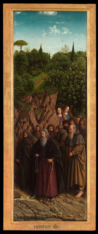 Les Ermites, du côté droit du Retable de Gand - Hubert & Jan van (1390 1441) Eyck