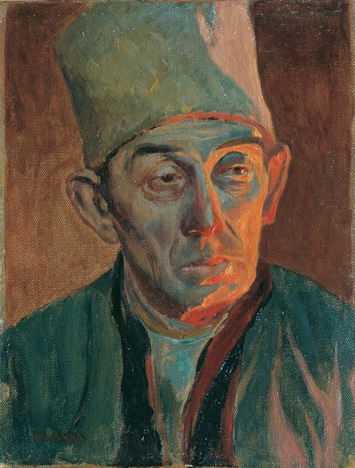 Homme avec bonnet de fourrure - Hubert Landa