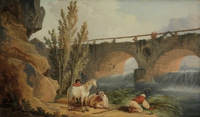 Pont sur une cascade - Hubert Robert