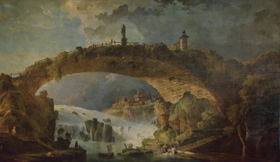 Pont sur les chutes - Hubert Robert