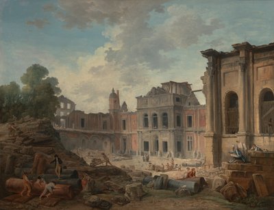 Démolition du château de Meudon - Hubert Robert