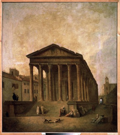 La Maison Carrée, Nîmes, c.1780 - Hubert Robert