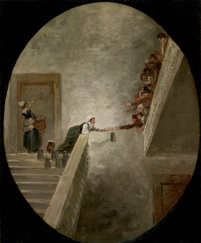 La distribution du lait à la prison Saint-Lazare - Hubert Robert
