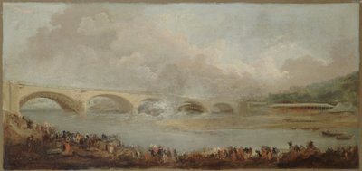 Le décintrement du pont de Neuilly, le 22 septembre 1772, entre 1772 et 1775 - Hubert Robert