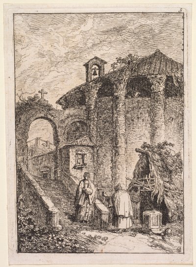Les Soirées de Rome : Le Temple Antique - Hubert Robert