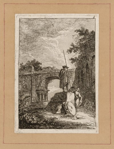 Planche huit de Soirées à Rome - Hubert Robert