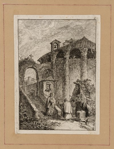 Planche cinq de Soirées à Rome - Hubert Robert