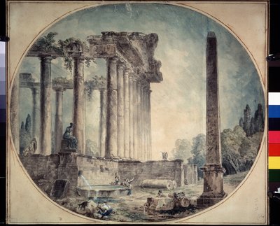 Ruines antiques et obélisque - Hubert Robert