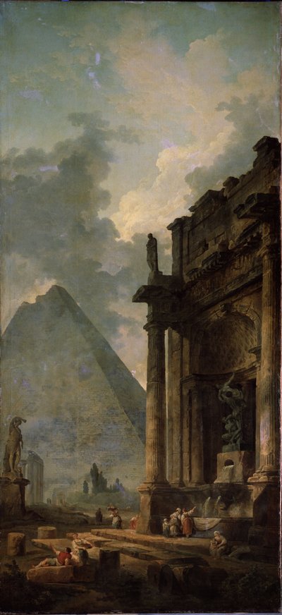 Ruines avec pyramide - Hubert Robert
