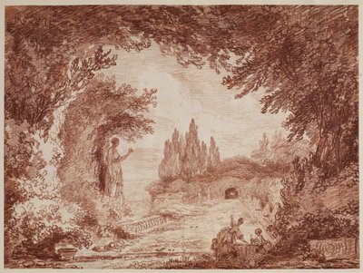 Terrasse dans un jardin italien, vers 1760 - Hubert Robert