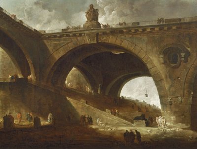 Le vieux pont, vers 1760 - Hubert Robert