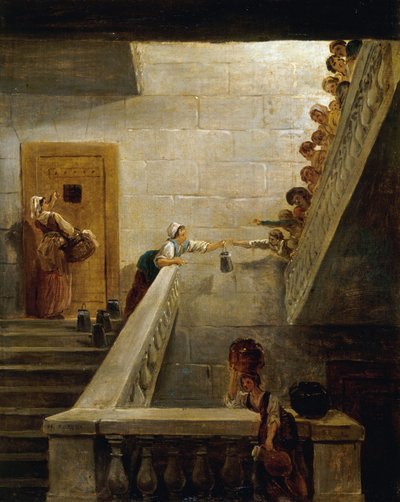 La distribution de lait à la prison Saint-Lazare - Hubert Robert
