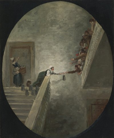 La distribution de lait à la prison Saint-Lazare - Hubert Robert