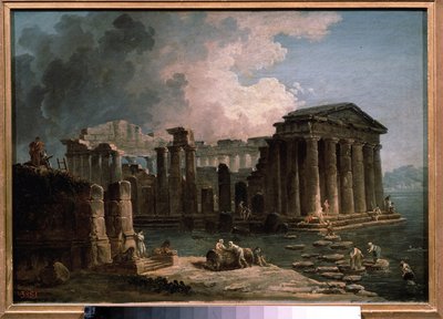 Un temple entouré par les eaux - Hubert Robert