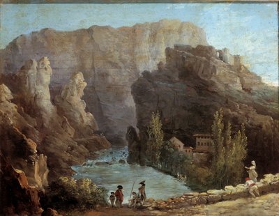 Vue de la fontaine de Vaucluse Peinture par Hubert Robert (1733-1805) 18e siècle Avignon, Musée Calvet - Hubert Robert