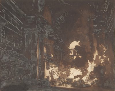 Blanchisseuses dans une galerie en ruine, vers 1760 - Hubert Robert