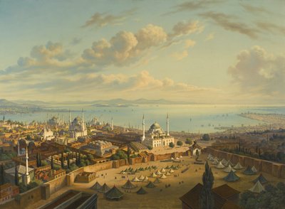 Constantinople depuis la tour de feu de Beyazit - Hubert Sattler