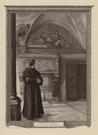 Moine et Madone - Hubert von (after) Herkomer