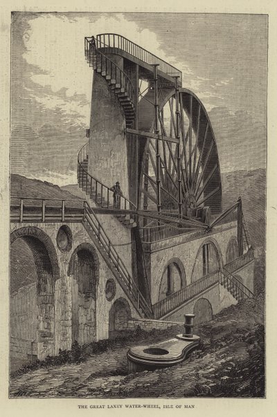 La grande roue à eau de Laxey, Île de Man - Hubert von Herkomer