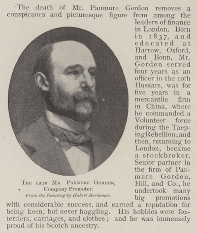 Feu M. Panmure Gordon, promoteur de société - Hubert von Herkomer