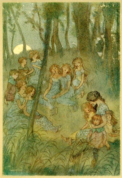 Et chaque nuit les fées des prés, regardez-vous chanter, de Les Joyeuses Commères de Windsor, 1910 - Hugh Thomson