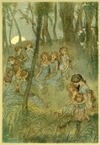 Et les fées des prés chantent chaque nuit, tiré de Les Joyeuses Commères de Windsor, pub. 1910 - Hugh Thomson