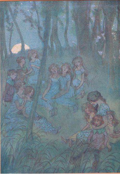 Et les fées des prés nocturnes, regardez-vous chanter (illustration de Les Joyeuses Commères de Windsor) - Hugh Thomson