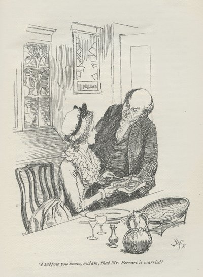 Je suppose que vous savez, madame, que M. Ferrars est marié, 1896 - Hugh Thomson