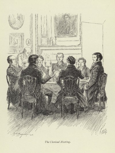 Illustration pour Amos Barton par George Eliot - Hugh Thomson