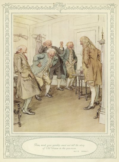 Illustration pour She Stoops to Conquer de Goldsmith - Hugh Thomson