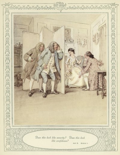 Illustration pour She Stoops to Conquer de Goldsmith - Hugh Thomson
