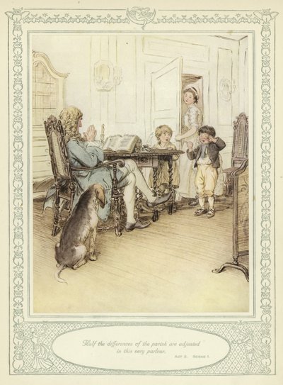 Illustration pour She Stoops to Conquer de Goldsmith - Hugh Thomson