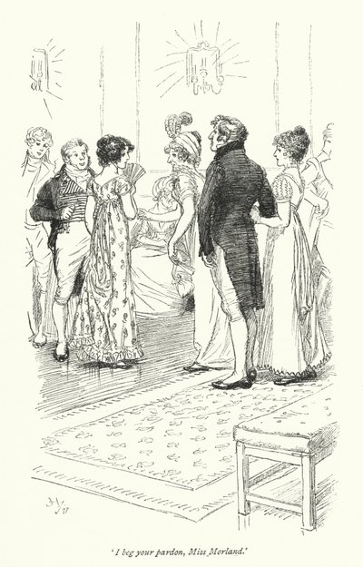 Illustration pour Northanger Abbey de Jane Austen - Hugh Thomson