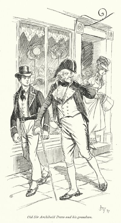 Illustration pour Persuasion de Jane Austen (lithographie) - Hugh Thomson